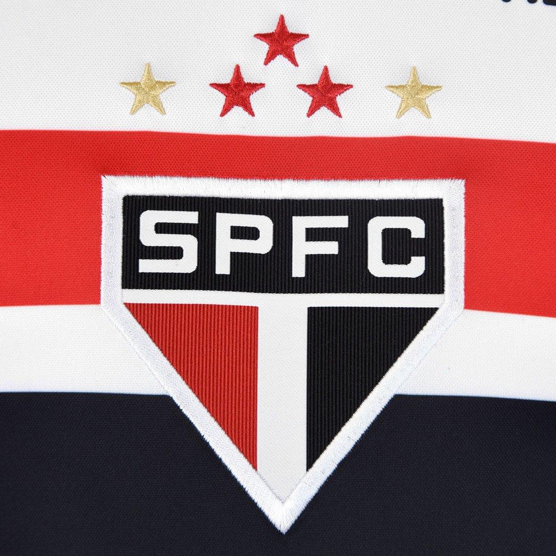 Camisa New Balance São Paulo 2025/26 I Bobadilla N° 21, detalhe do escudo