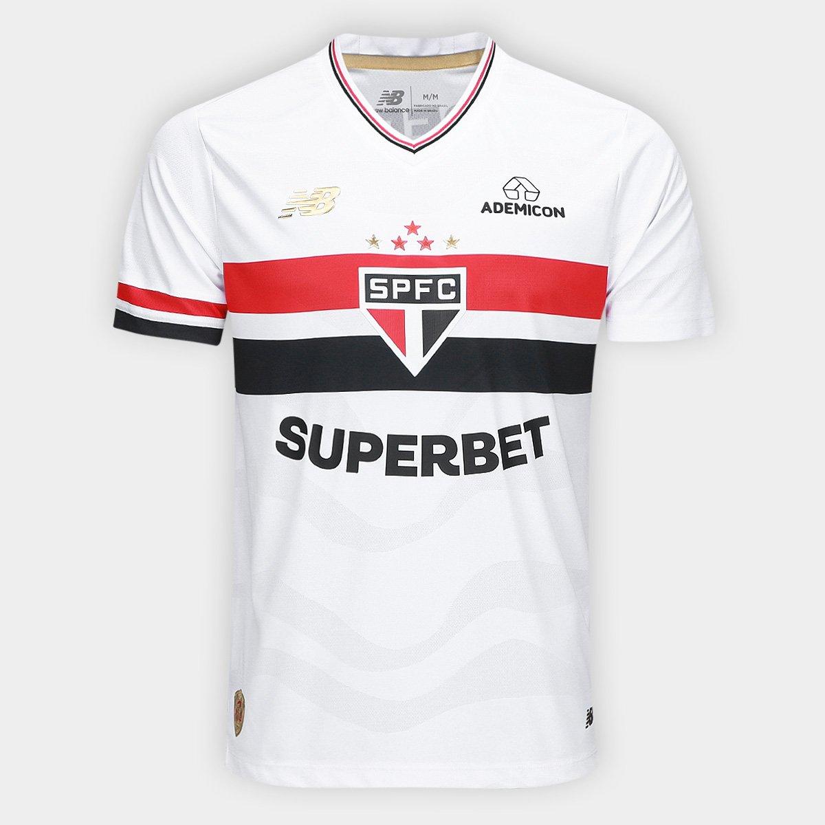Camisa New Balance São Paulo 2025/26 I Bobadilla N° 21, vista de frente