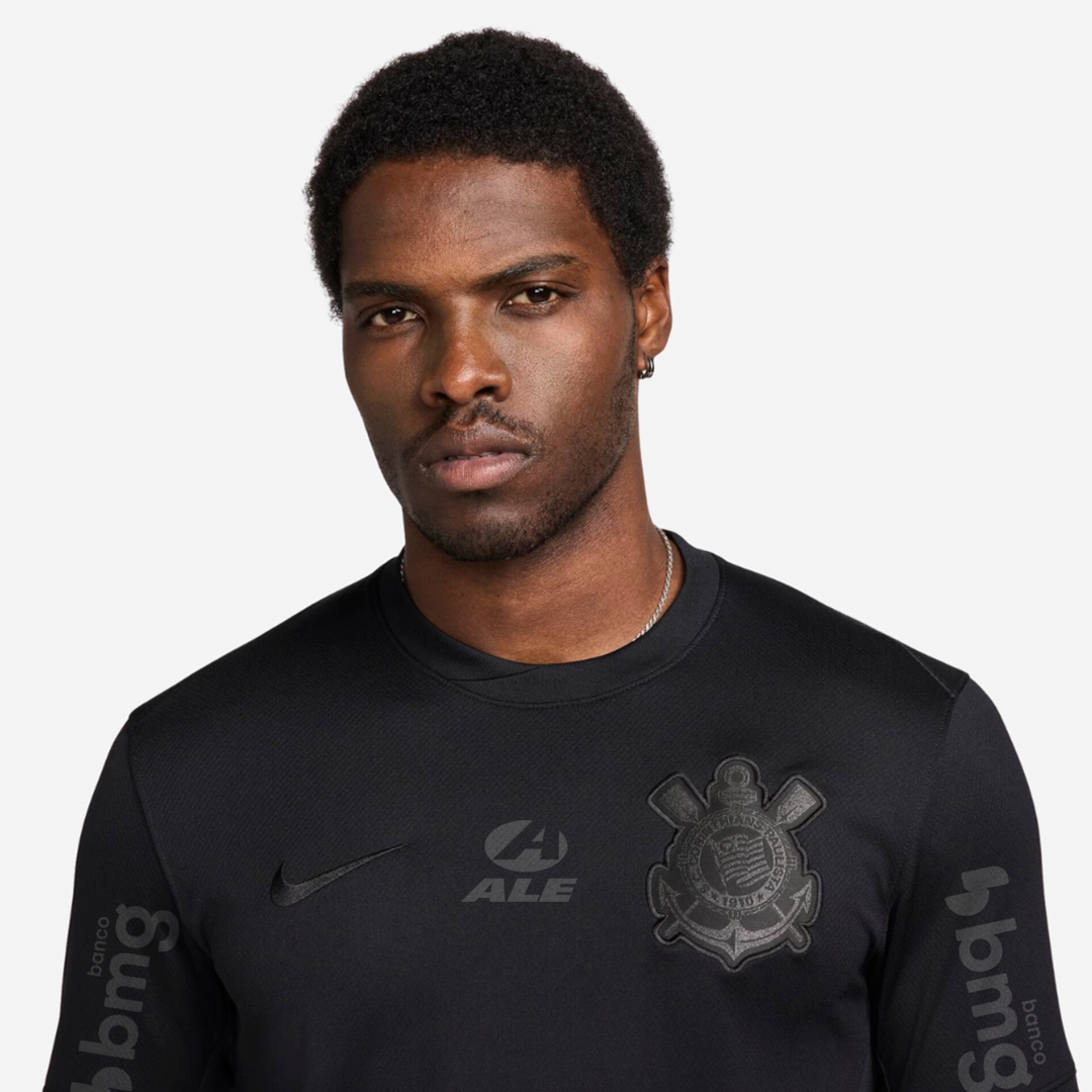 Camisa Nike Corinthians 2024/25 II Torcedor Com Patrocínios, vista de frente