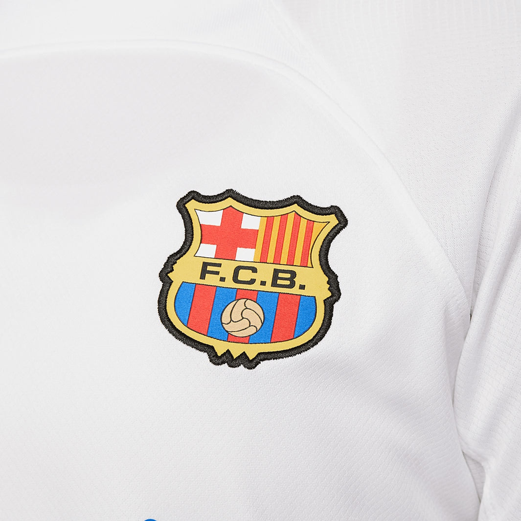 Camisa Nike FC Barcelona 2023/24 II Torcedora, detalhe da gola