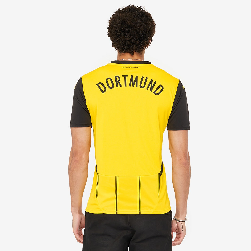 Camisa Puma Borussia Dortmund 2024/25 I, detalhe da gola