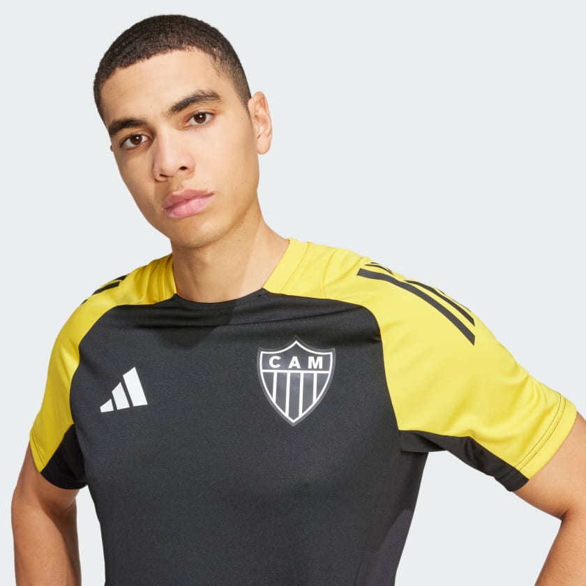Camisa Treino Adidas Atlético Mineiro 2024/25 Tiro Competition, detalhe da gola