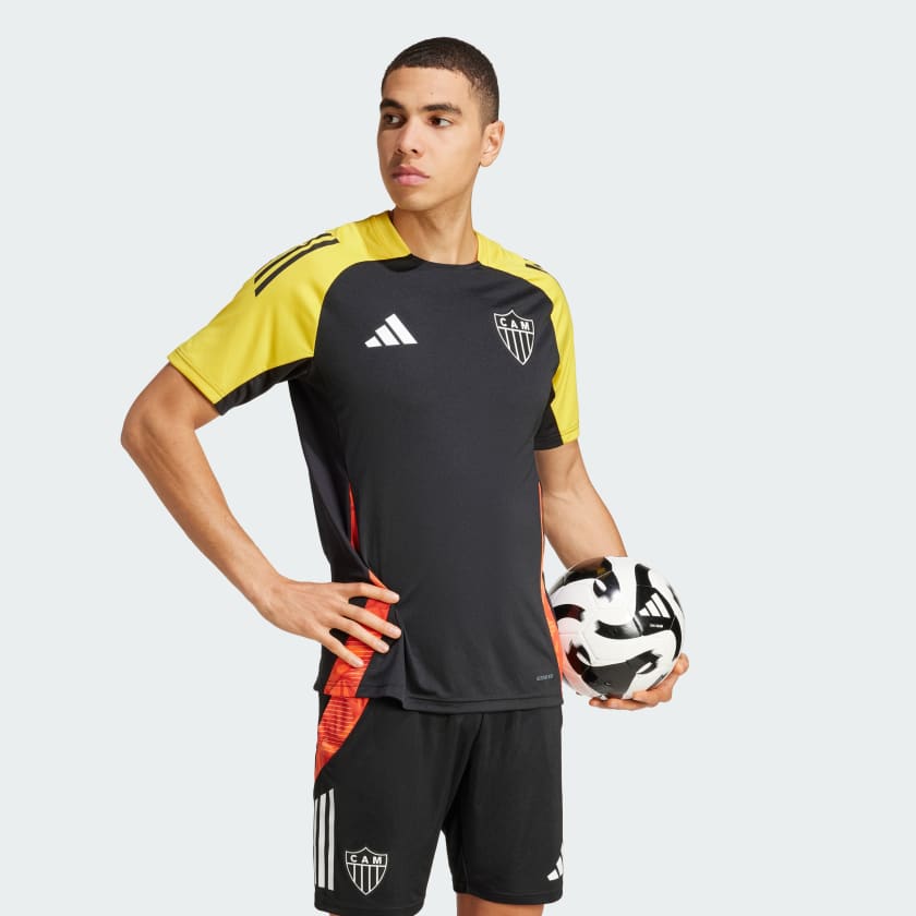 Camisa Treino Adidas Atlético Mineiro 2024/25 Tiro Competition, detalhe do tecido