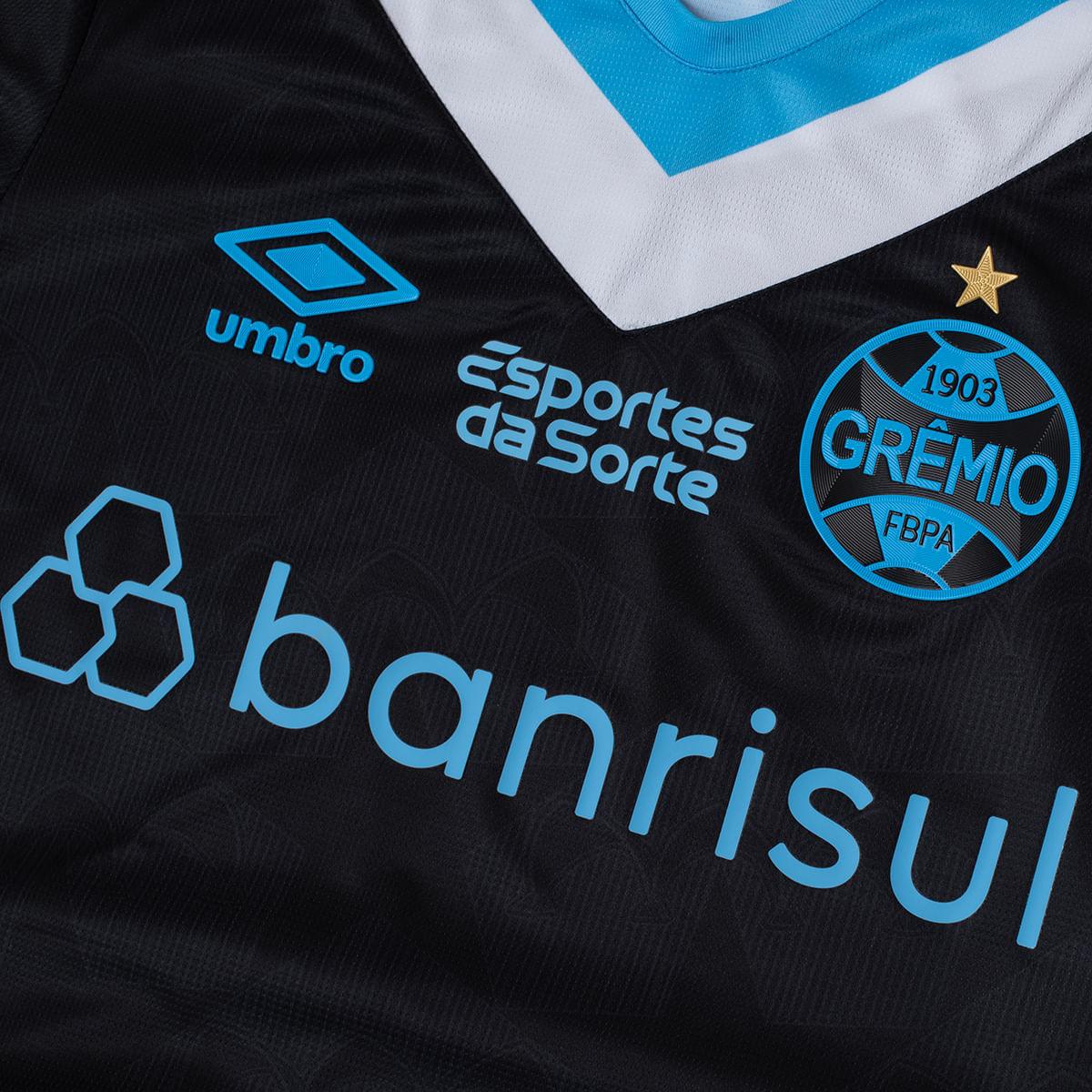 Camisa Umbro Grêmio 2024/25 III Jogador, detalhe do escudo