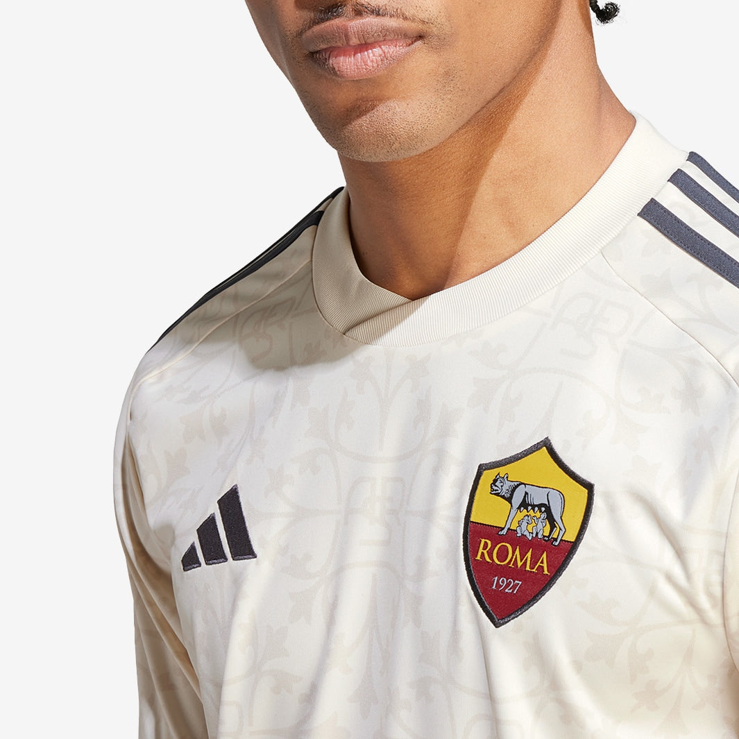 Camisa Adidas AS Roma 2023/24 II, detalhe do tecido