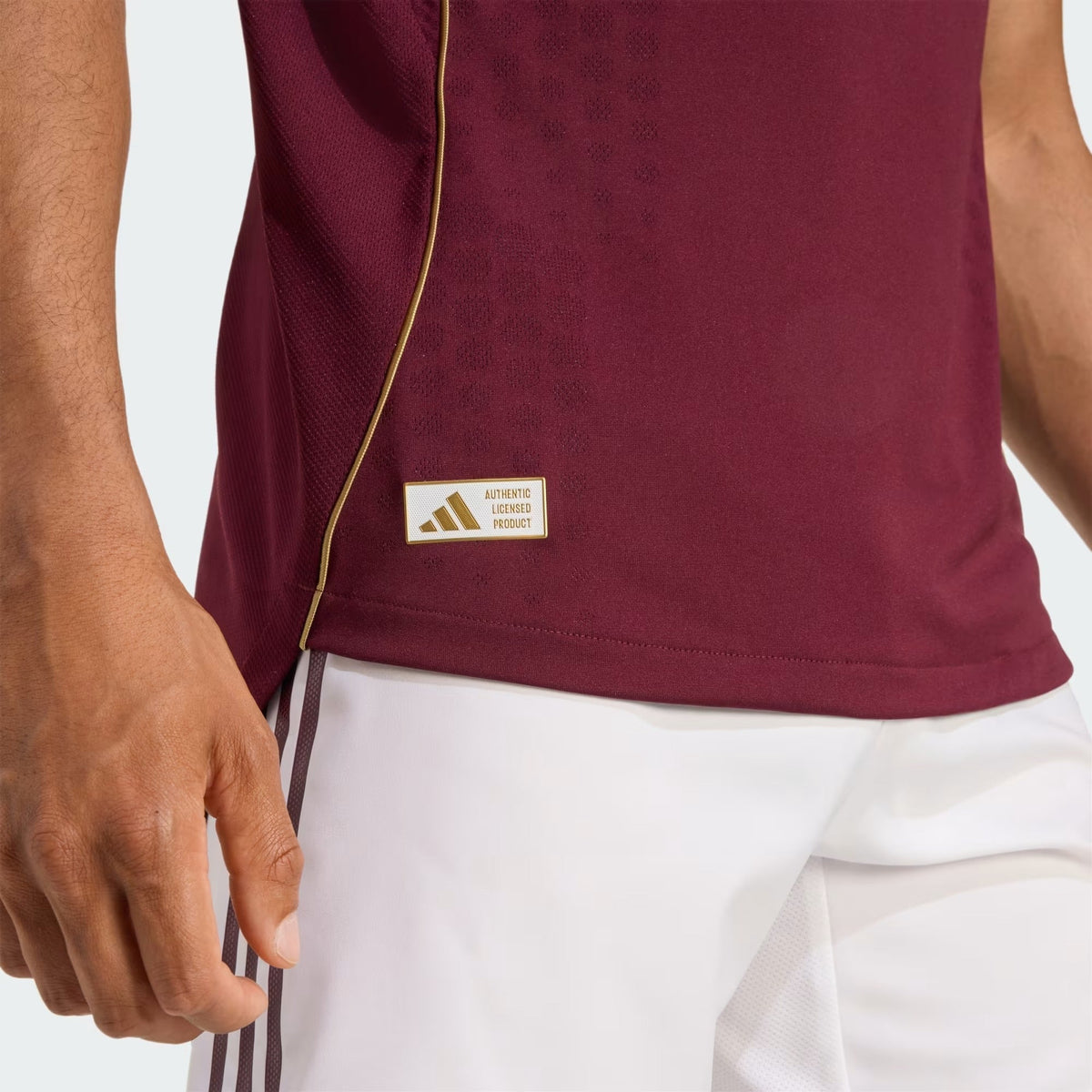 Camisa Aston Villa 2025/26 I, detalhe do escudo