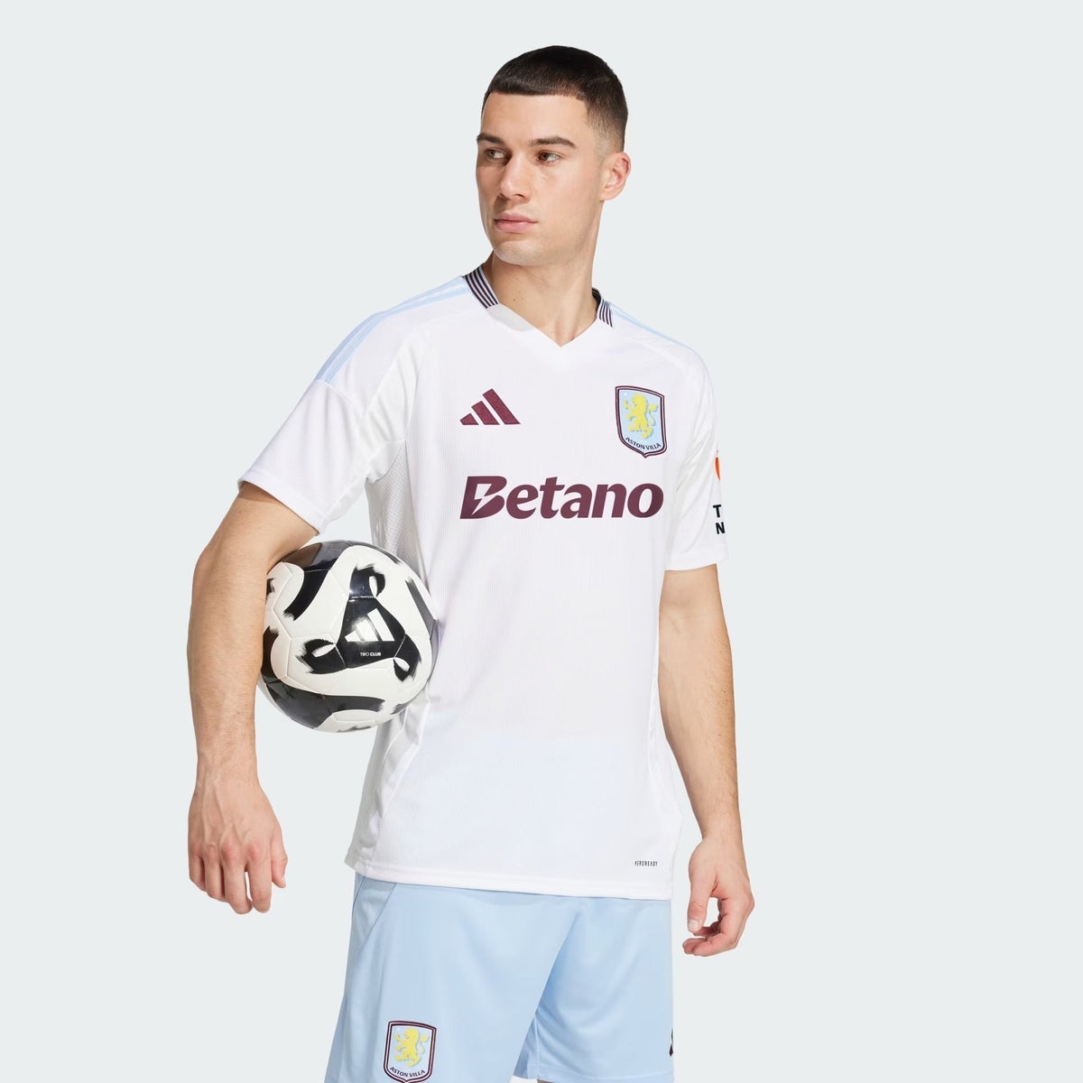 Camisa Aston Villa 2025/26 III, detalhe da gola