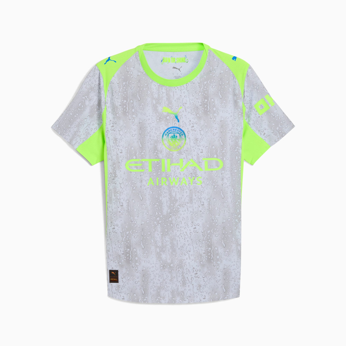 Camisa Manchester City 2025/26 III, detalhe do tecido