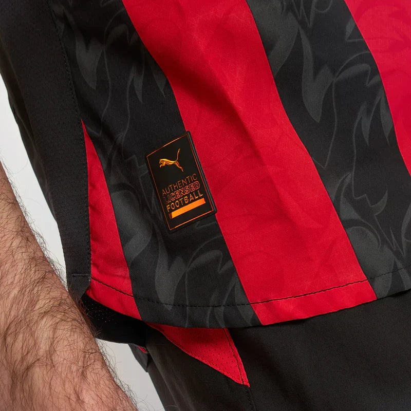 Camisa Milan 2025/26 I, detalhe do tecido