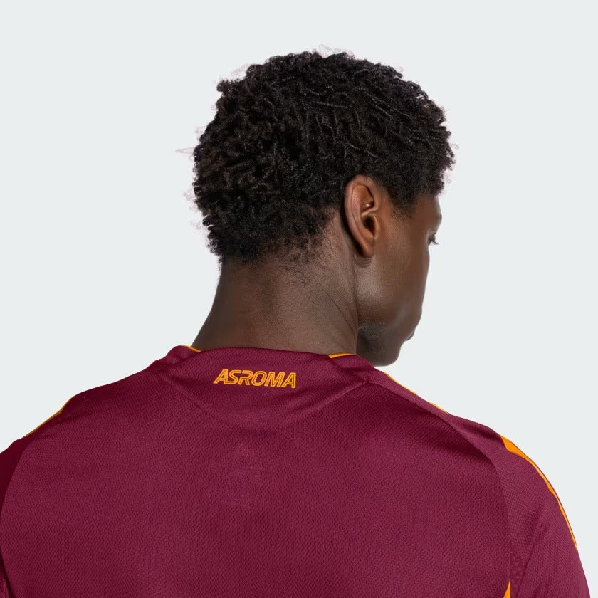 Camisa Roma 2025/26 I, detalhe da gola