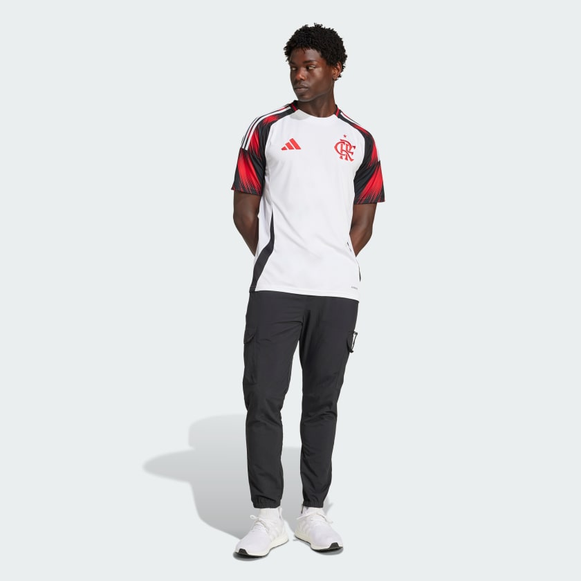Camisa Adidas Flamengo 2025/26 II AYRTON LUCAS N° 6, detalhe do tecido