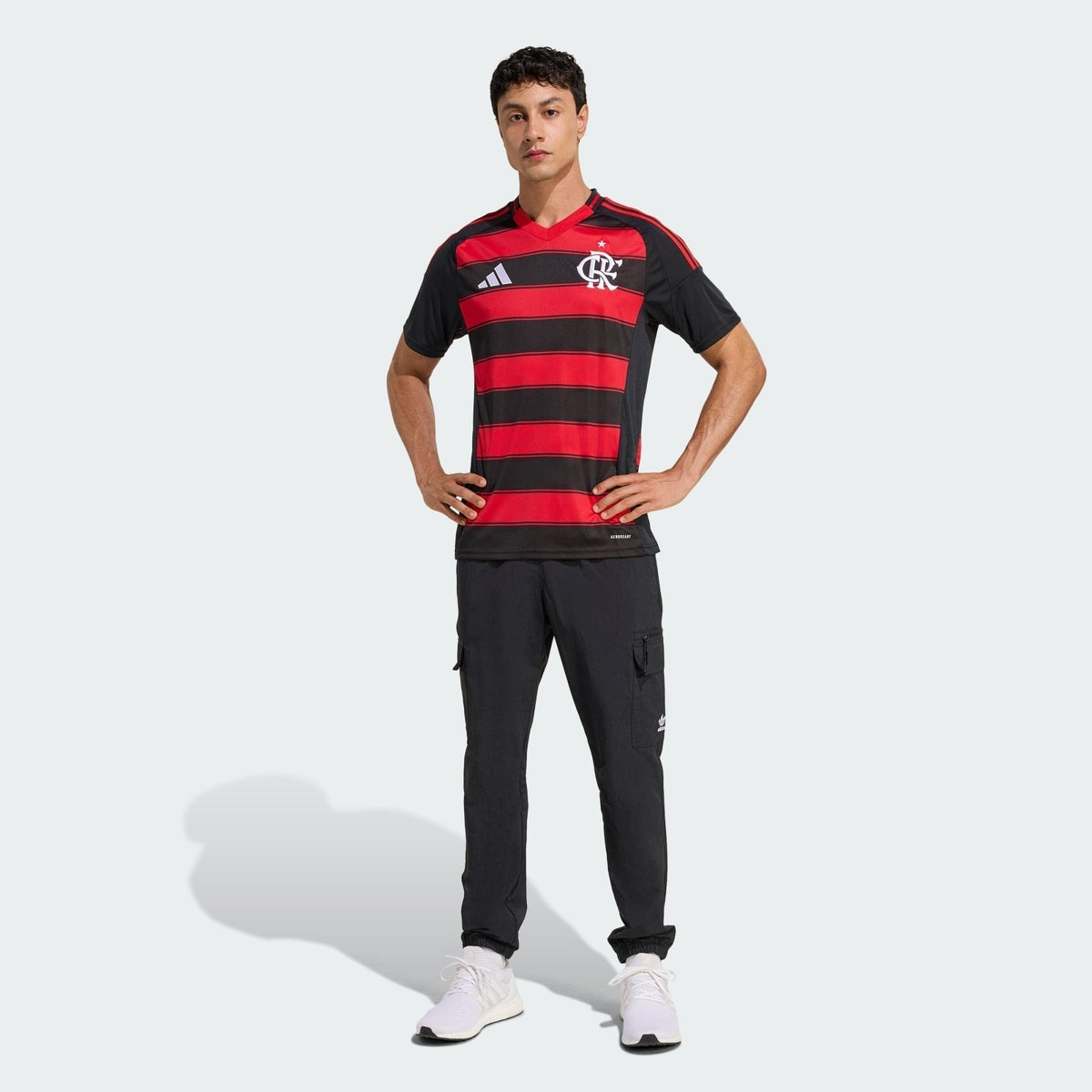 Camisa Adidas Flamengo 2025/26 I G PLATA N° 50, detalhe do tecido