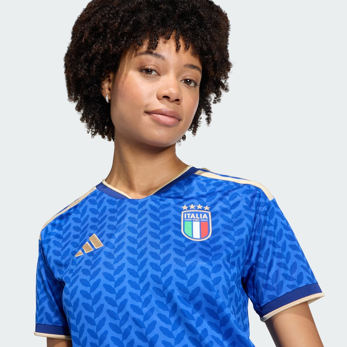 Camisa Feminina Itália 2026/27 I, detalhe do tecido