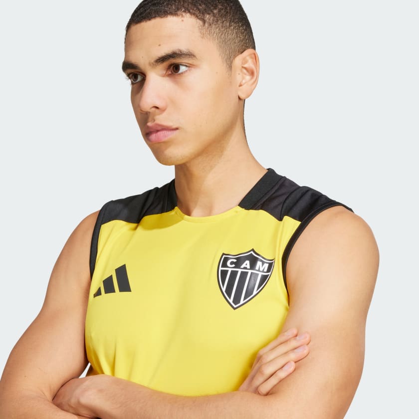 Regata Treino Adidas Atlético Mineiro 2024/25 Tiro, detalhe da gola