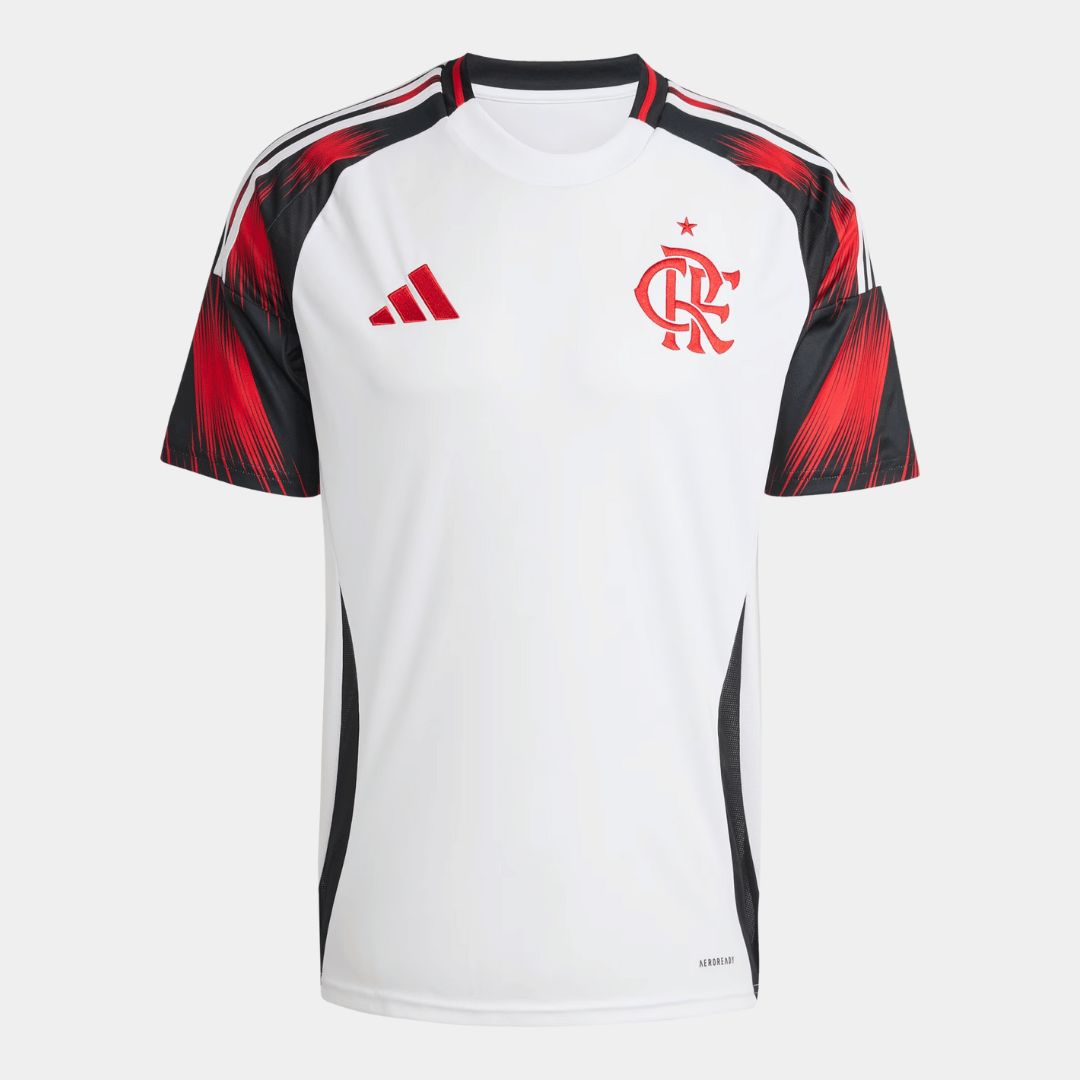 Camisa Adidas Flamengo 2025/26 II AYRTON LUCAS N° 6, vista de frente