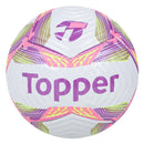 Bola de Futebol Society Topper Samba - Branco+Rosa