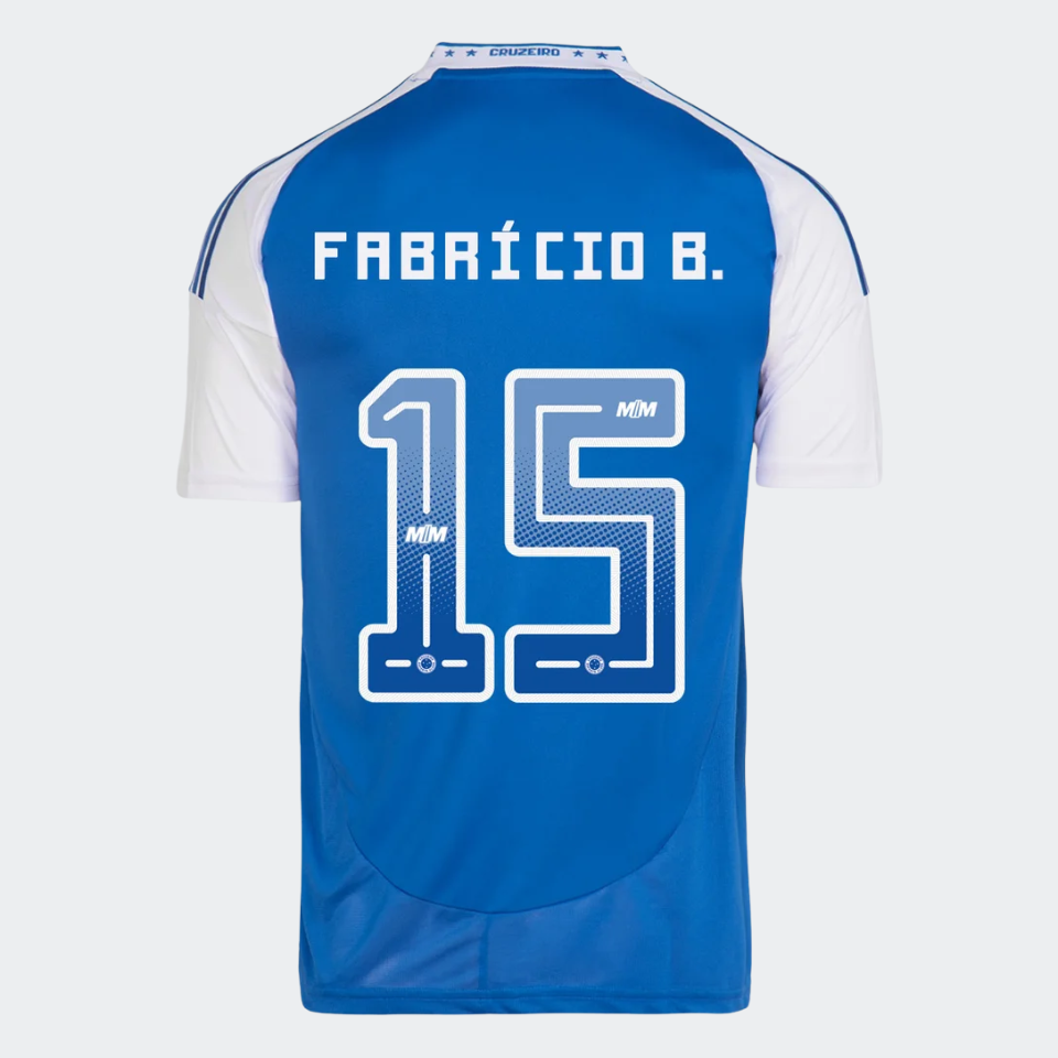 Camisa adidas Cruzeiro 2025/26 I - FABRÍCIO B. Nº 15 na TSN Sports