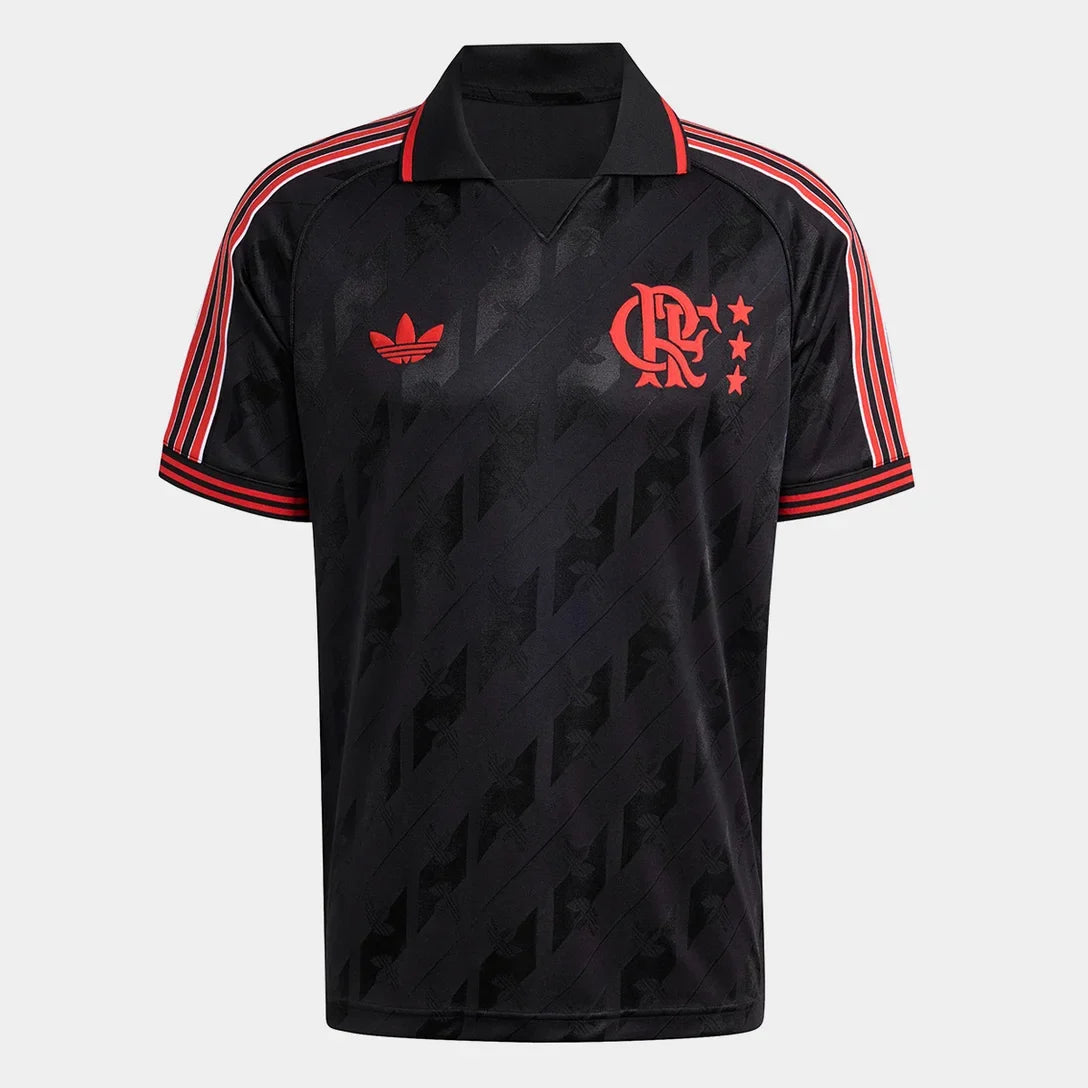 Camisa Flamengo Lifestyler 25/26 Adidas Masculina - Preto na TSN Sports