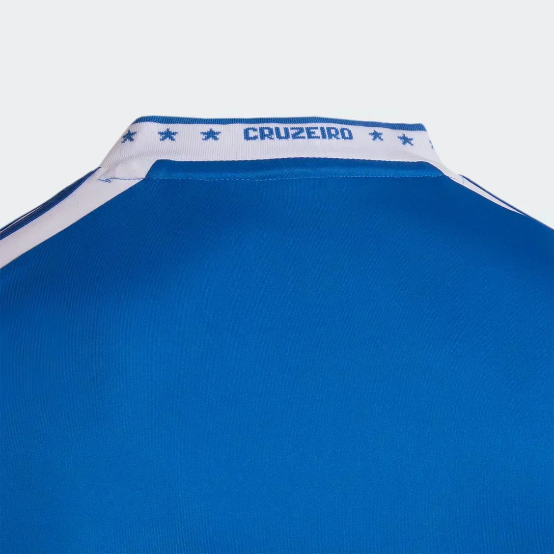 Camisa Adidas Cruzeiro 2025/26 I, detalhe da gola
