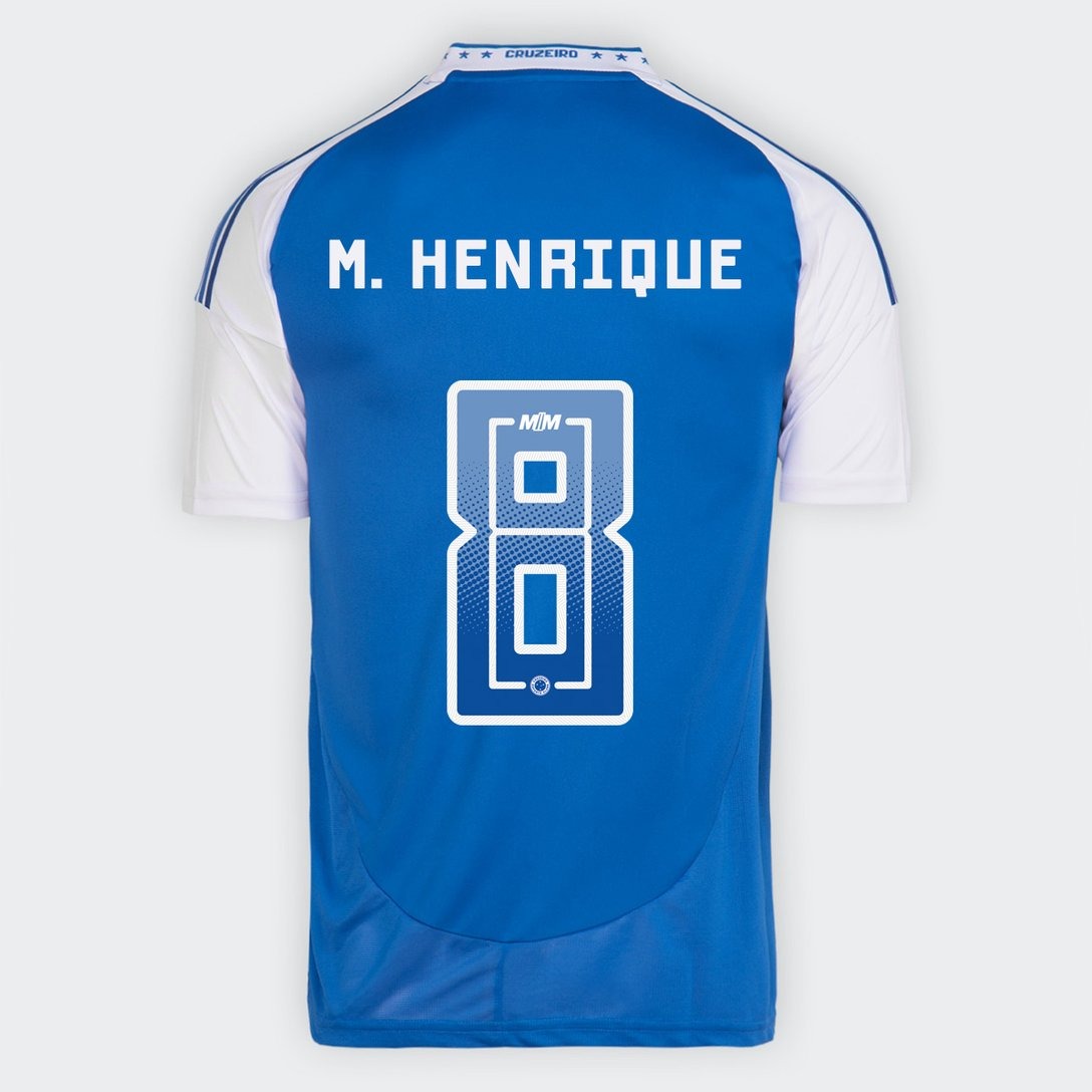 Camisa Adidas Cruzeiro 2025/26 I M. HENRIQUE N° 8 na TSN Sports