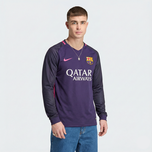 Camisa Retrô Barcelona 2016/17 I Manga Longa na TSN Sports