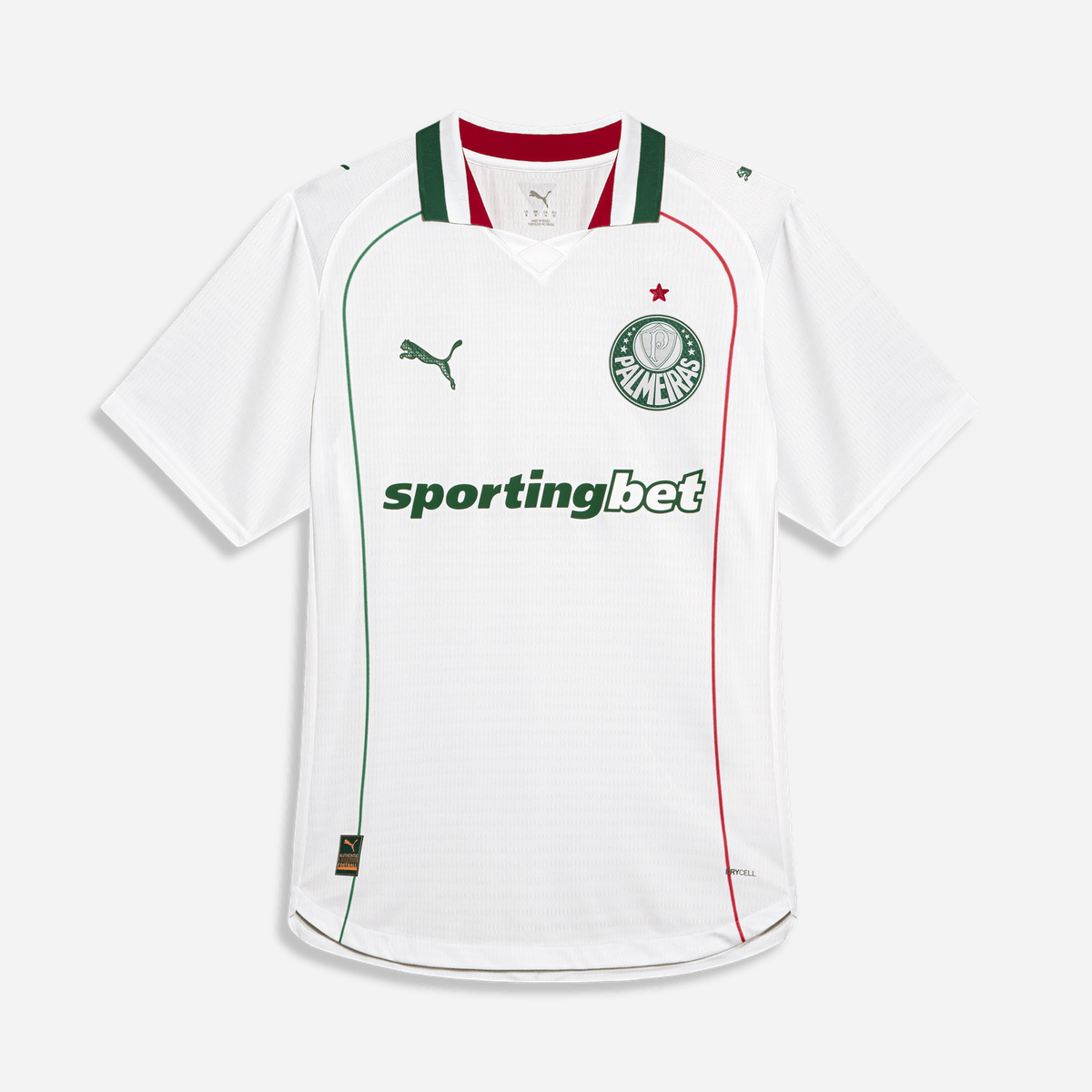 Camisa Puma Palmeiras 2026/27 II Jogador, detalhe da gola
