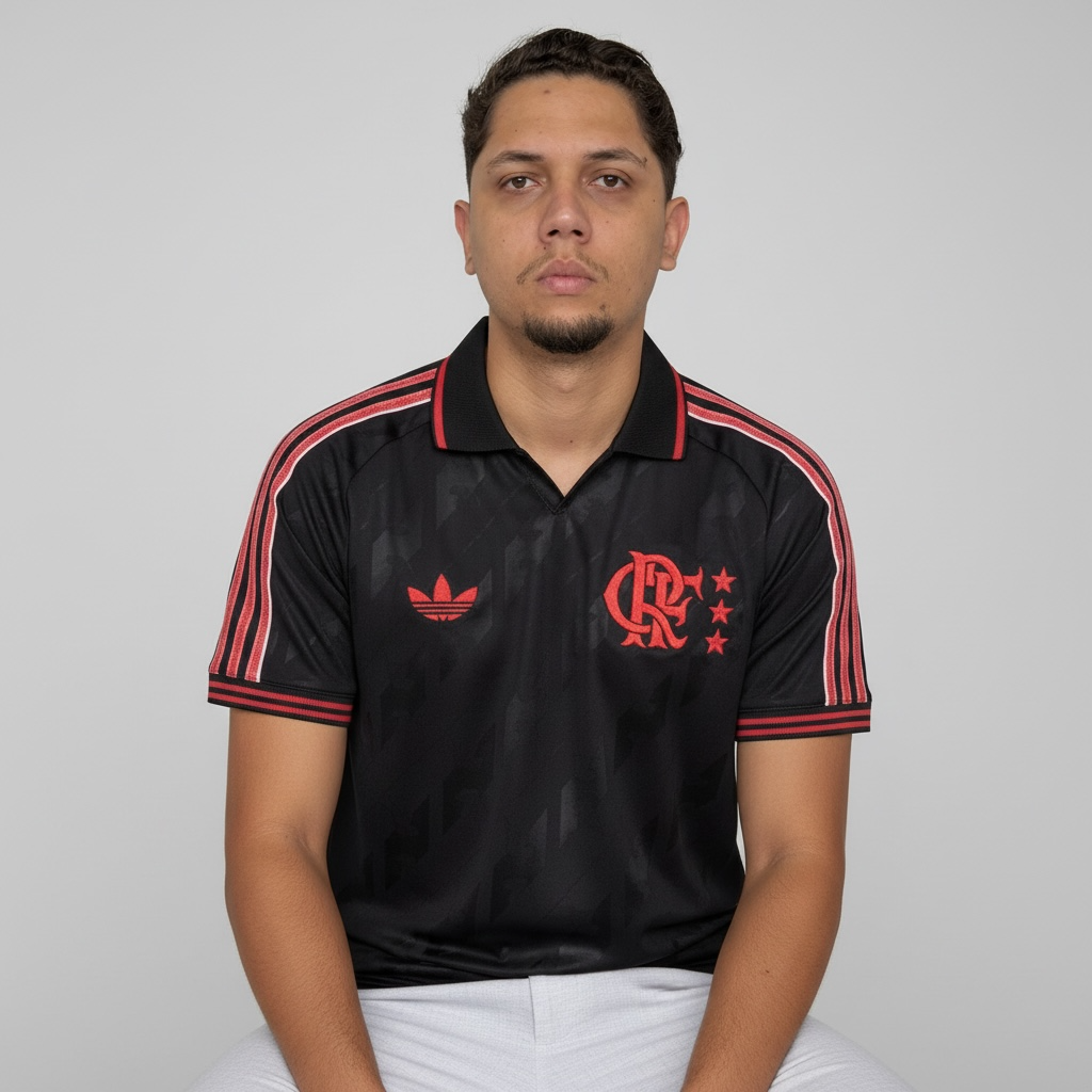 Camisa Flamengo Lifestyler 25/26 Adidas Masculina - Preto na TSN Sports