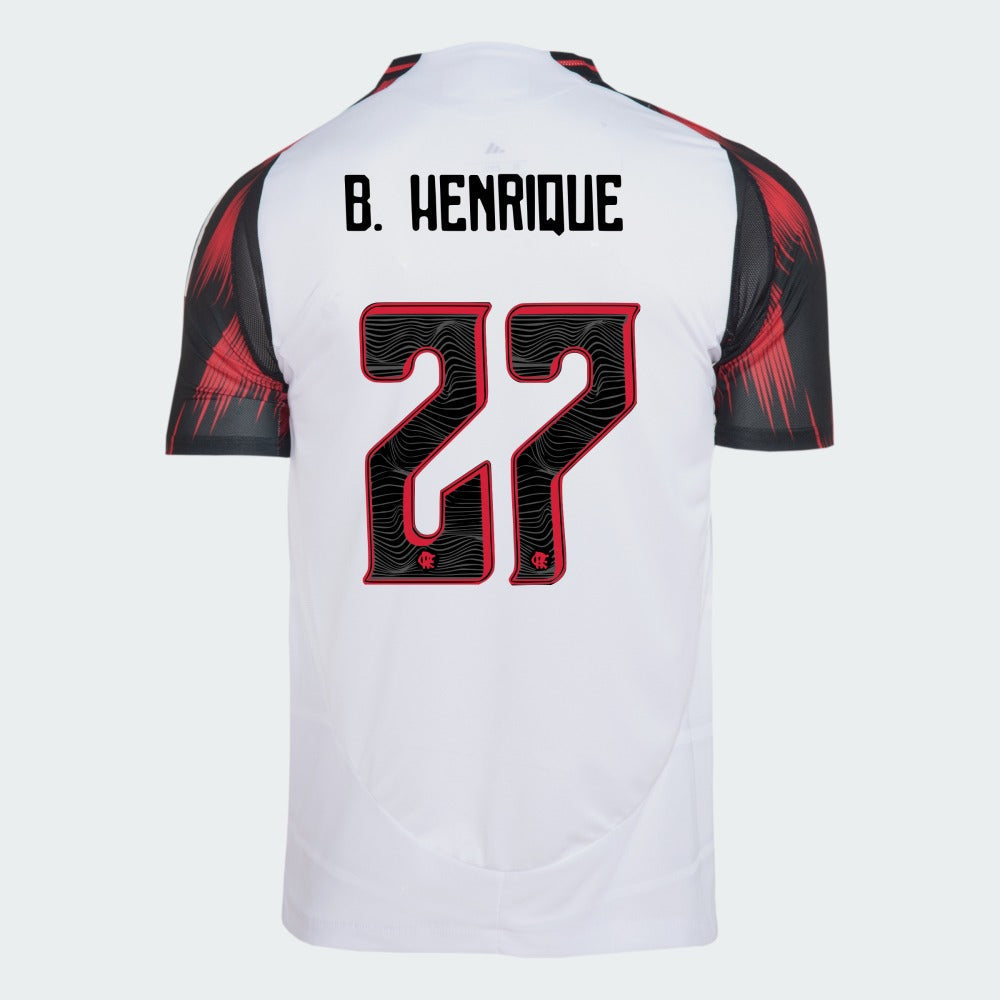 Camisa Adidas Flamengo 2025/26 II B. HENRIQUE N° 27 na TSN Sports