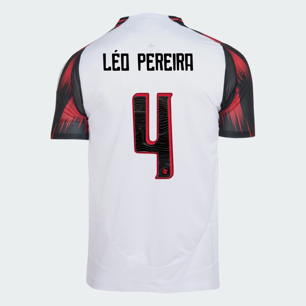Camisa Adidas Flamengo 2025/26 II LÉO PEREIRA N° 4 na TSN Sports