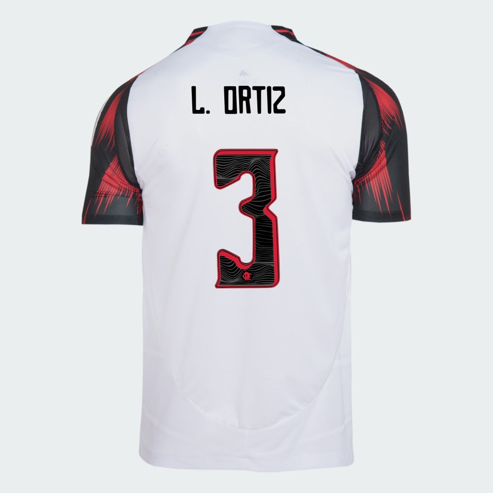 Camisa Adidas Flamengo 2025/26 II LÉO ORTIZ N° 3 na TSN Sports