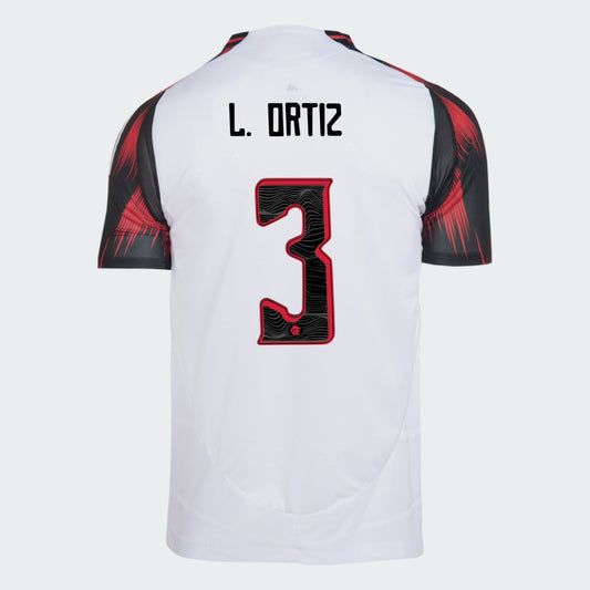 Camisa Adidas Flamengo 2025/26 II LÉO ORTIZ N° 3 na TSN Sports