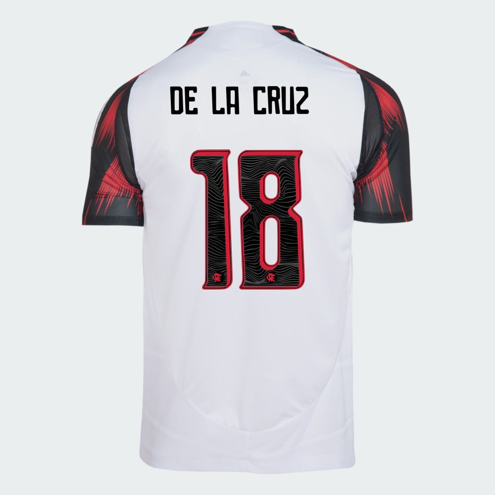 Camisa Adidas Flamengo 2025/26 II DE LA CRUZ N° 18 na TSN Sports