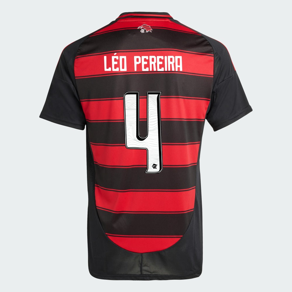 Camisa Adidas Flamengo 2025/26 I LÉO PEREIRA N° 4 na TSN Sports