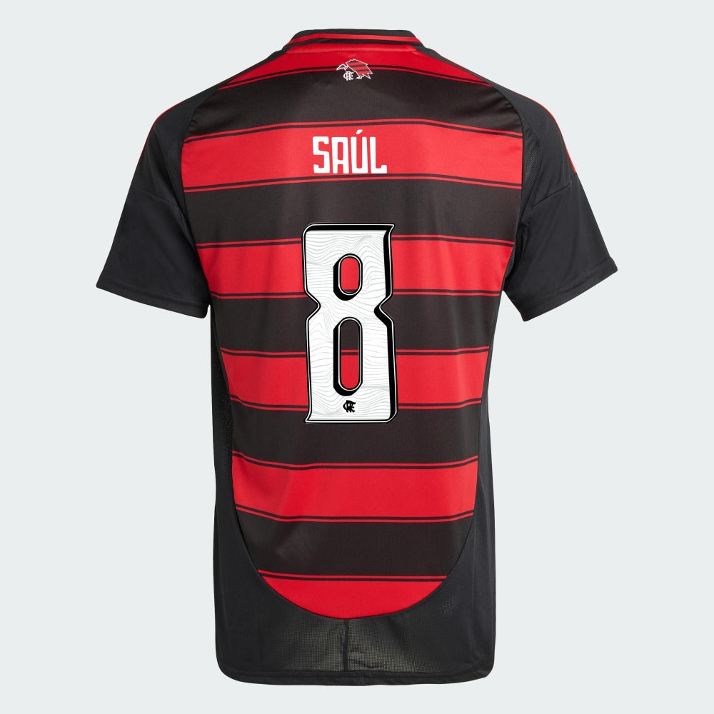 Camisa Adidas Flamengo 2025/26 I SAÚL N° 8 na TSN Sports