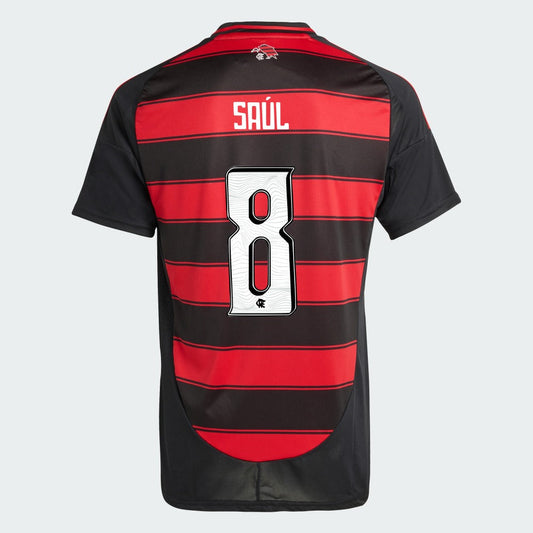Camisa Adidas Flamengo 2025/26 I SAÚL N° 8 na TSN Sports