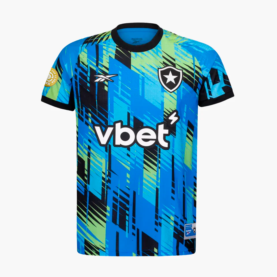 Camisa Goleiro Reebok Botafogo 2025/26 I, detalhe da gola