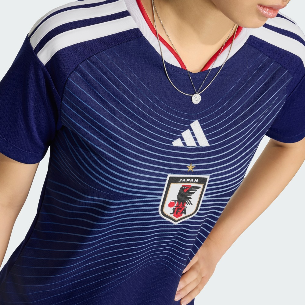 Camisa Feminina Japão 2026/27 I, detalhe da gola