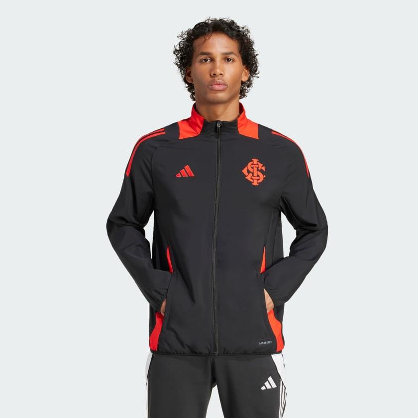 Jaqueta Apresentação Adidas Internacional 2024 Tiro, detalhe da gola