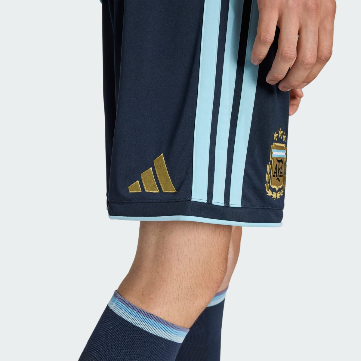 Shorts Argentina 2026/27 II, detalhe do escudo