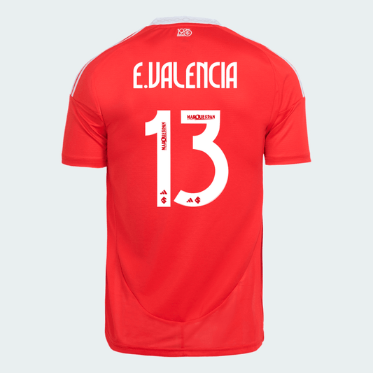 Camisa Adidas Internacional 2025/26 I - E. Valencia N° 13 na TSN Sports