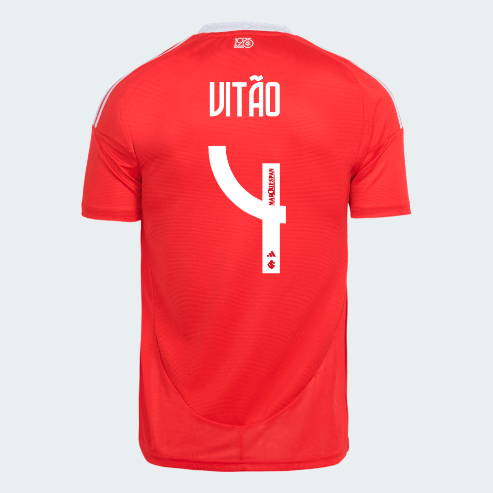 Camisa adidas Internacional 2025/26 I - Vitão N° 4 - Torcedor na TSN Sports