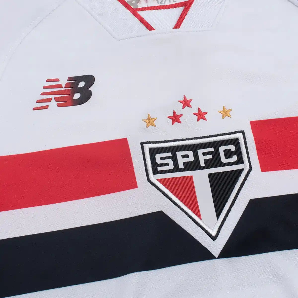 Camisa Feminina São Paulo I 2026/27, detalhe da gola