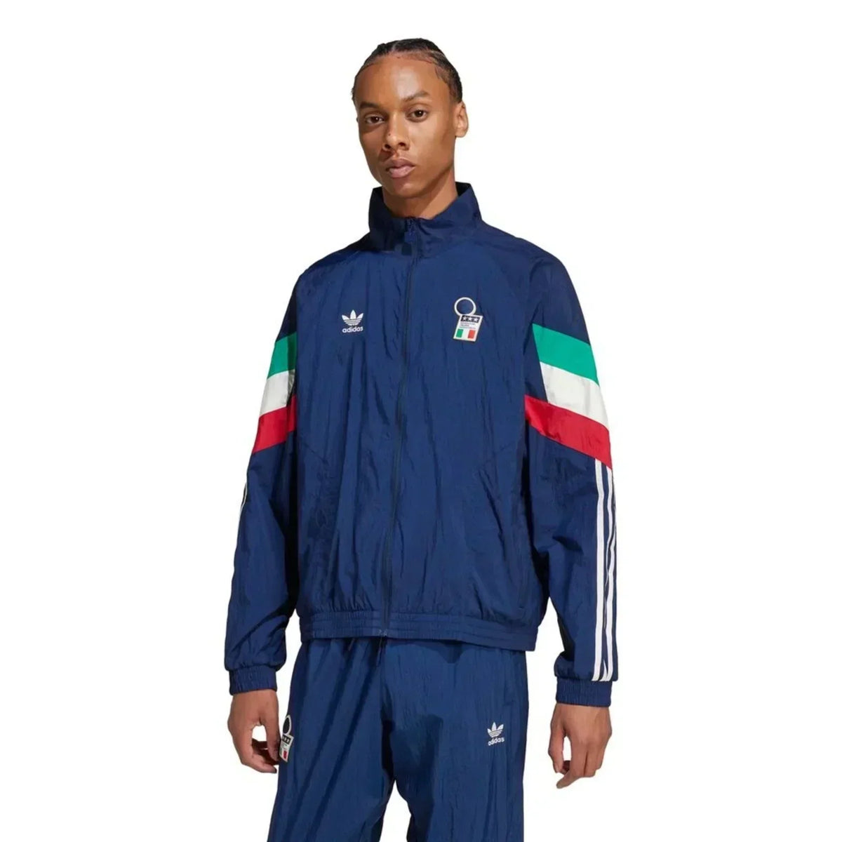 Jaqueta Corta-Vento Adidas Itália, vista de frente
