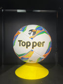 Bola de Futebol Campo Topper Samba Pro 2024 - Branco+Azul