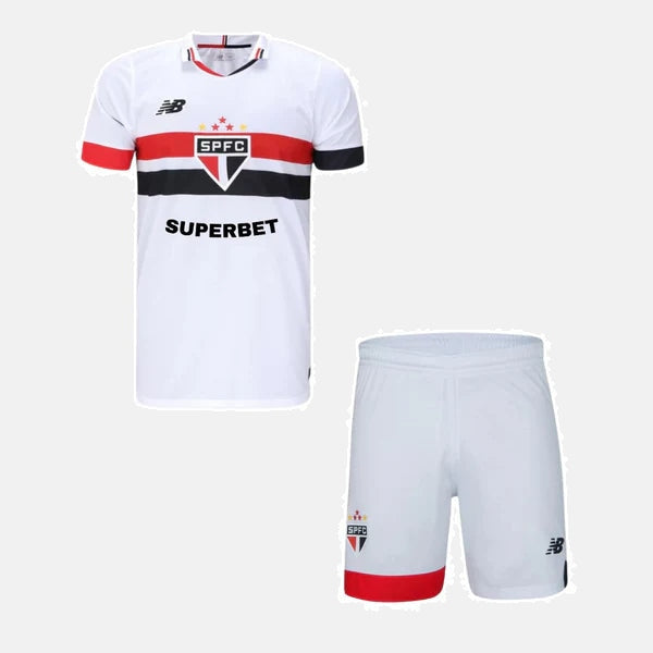 Conjunto Infantil New Balance São Paulo FC 2024/25 I na TSN Sports