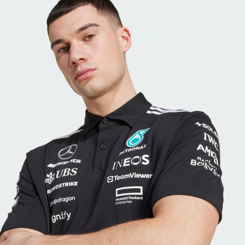 Camisa Polo Preta Mercedes - AMG Petronas Formula One Team na TSN Sports