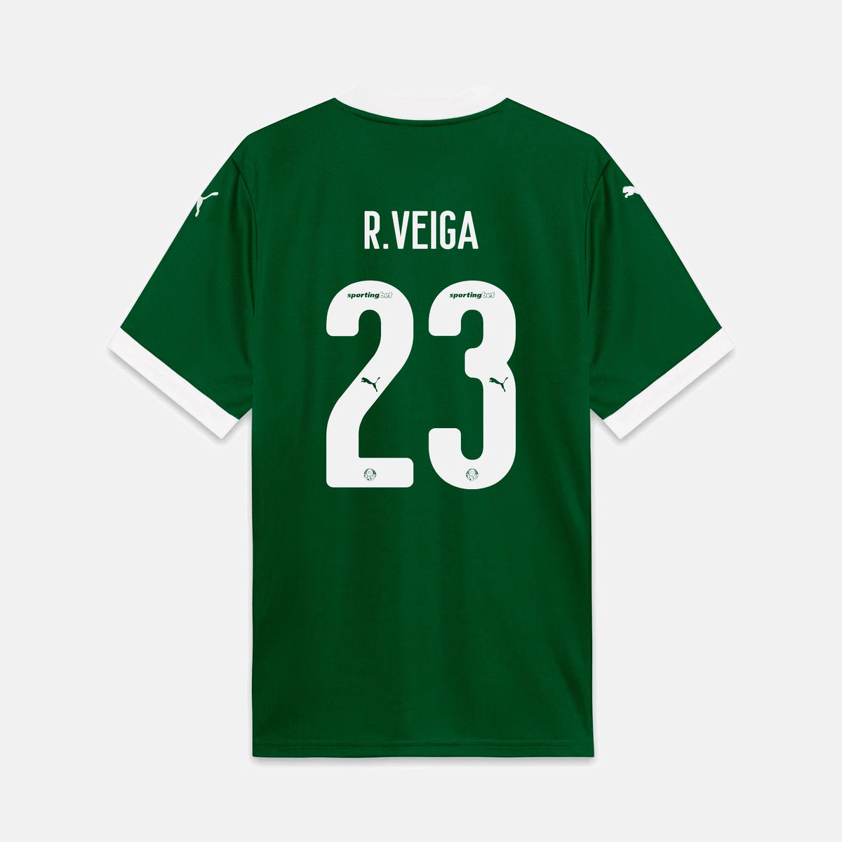 Camisa Puma Palmeiras 2025/26 I - R. Veiga N° 23 na TSN Sports