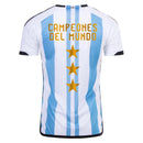 Camisa Seleção da Argentina Três Estrelas - Campeã 2022 Torcedor  - Azul e Branca