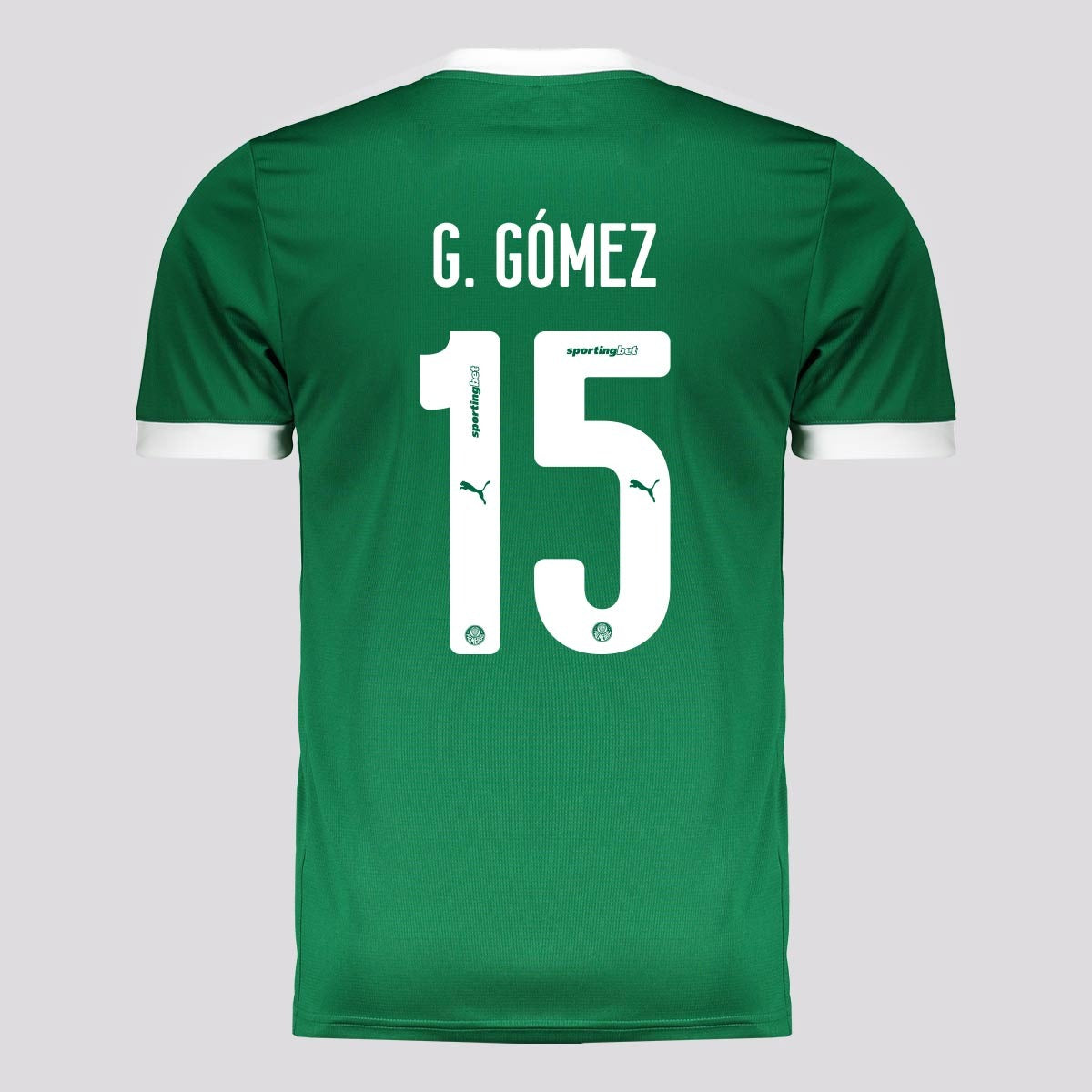Camisa Puma Palmeiras 2025/26 I - G. GÓMEZ N° 15 na TSN Sports