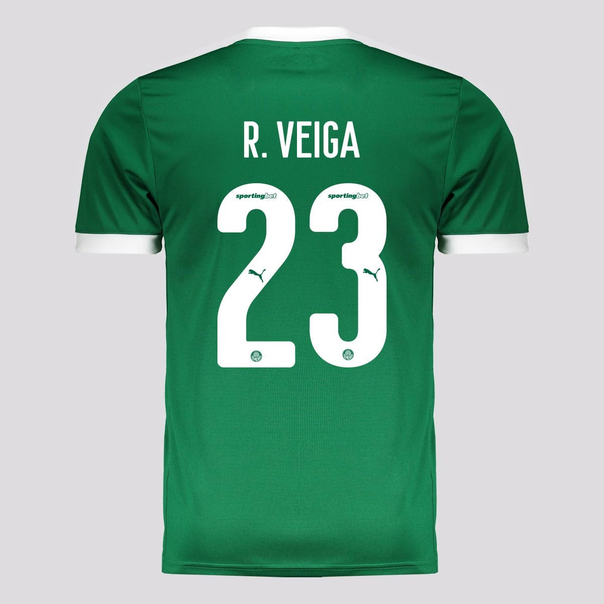 Camisa Puma Palmeiras 2025/26 I - R. VEIGA N° 23 na TSN Sports